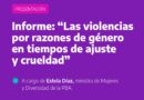 Presentación del informe de violencia por razones de género